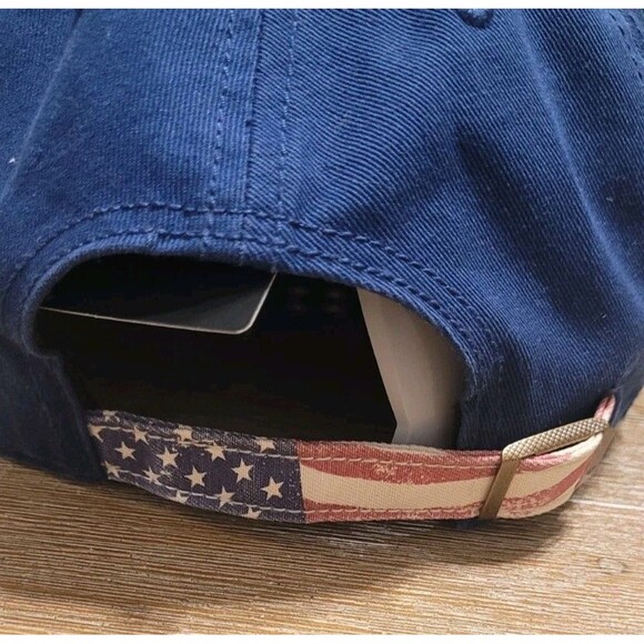 NEW Houston Astros '47 Brand MLB Blue Hat Baseball CLEAN UP Cap USA Flag Strap - Picture 3 of 4